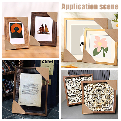 Triangle Paper Picture Frame Corner Protectors FIND-WH0126-961D-1