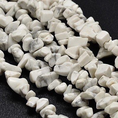 Chip Natural Howlite Beads Strands X-G-N0134-11-1