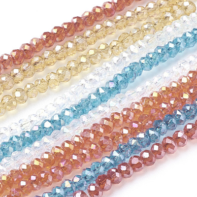 Electroplate Glass Beads Strands EGLA-R048-2mm-M-1
