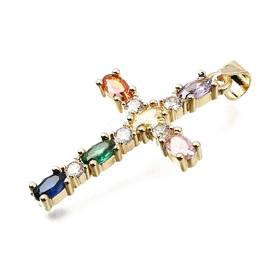 Easter Brass Pave Cubic Zirconia Pendants CU-E002-01F-G04-1