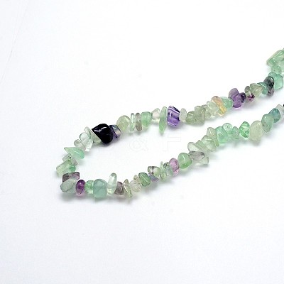 Natural Fluorite Beads Strands G-O049-B-16-1