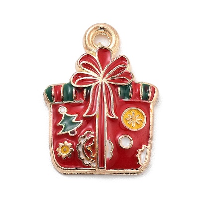 Christmas Theme Alloy Enamel Pendants X-ENAM-D060-04A-1