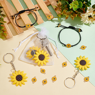 Zinc Alloy Enamel Connector Charms and Iron Resin Keychain DIY-PH0008-31-1