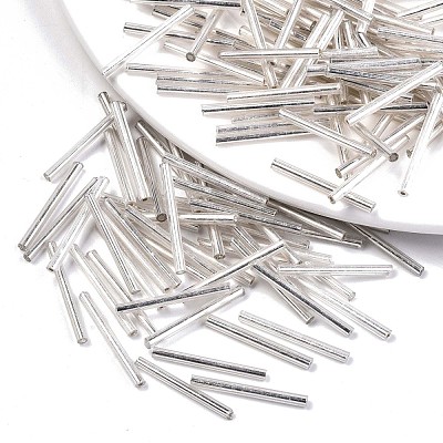 Electroplate Glass Bugle Beads SEED-S043-02B-02-1