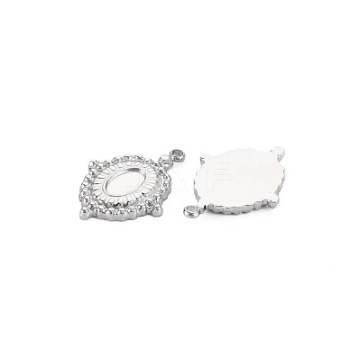 304 Stainless Steel Pendant Enamel Settings STAS-N097-125P-1