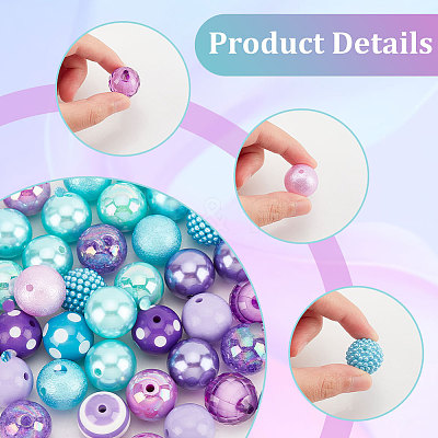 18 Style Mixed Style Acrylic Beads Jewelry Sets OACR-PH0004-02-1