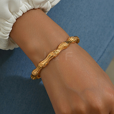 Real 18K Gold Plated Brass Bangles AJ8200-1-1
