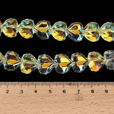Electroplate Transparent Glass Beads Strands EGLA-B012-AB02-1