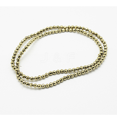 Round Non-magnetic Synthetic Hematite Beads Strands LS-G-D617-3mm-27-1
