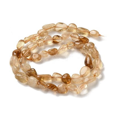 Natural Citrine(Heated) Beads Strands G-F827-A01-01-1