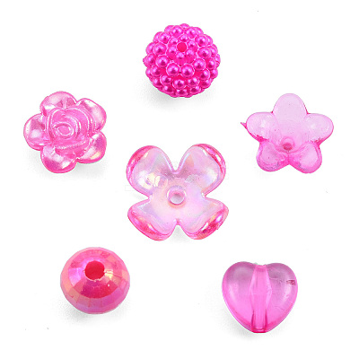Opaque & Transparent Acrylic Beads MACR-T045-01G-1