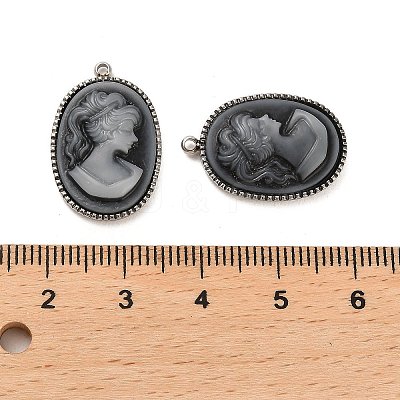 304 Stainless Steel Pendants STAS-L022-044P-1