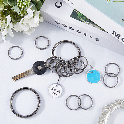 Iron Keychain Clasps FIND-SP0003-72B-1