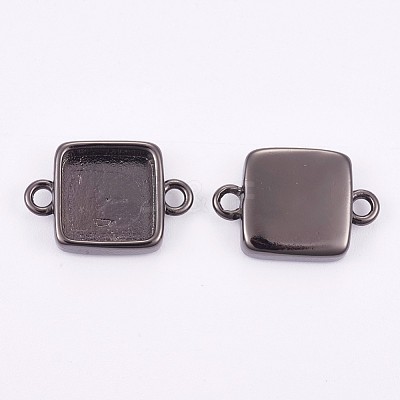 Brass Cabochon Connector Settings KK-F748-15B-1