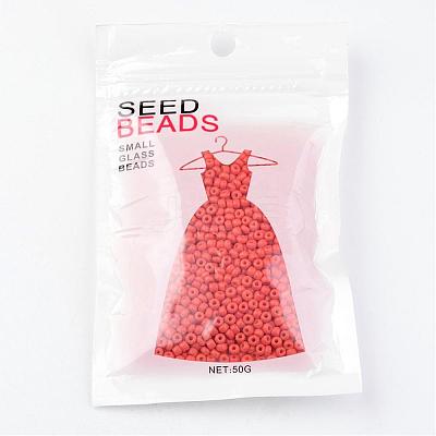 8/0 3mm Baking Paint Glass Seed Beads Loose Spacer Beads X-SEED-S002-K4-1
