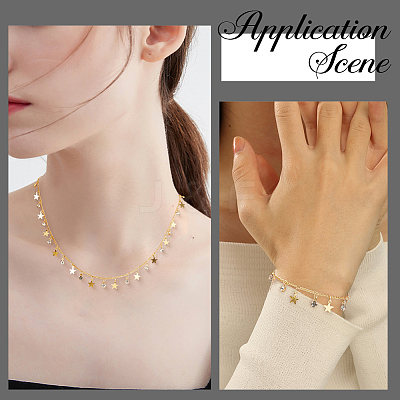 DIY Brass Micro Pave Clear Cubic Zirconia Curb Chains Necklaces/Bracelets Making Kits DIY-BBC0002-63G-1