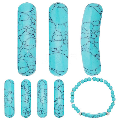 6Pcs Synthetic Turquoise Connector Charms G-AR0006-27A-1