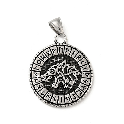304 Stainless Steel Pendants X-STAS-P309-09AS-1