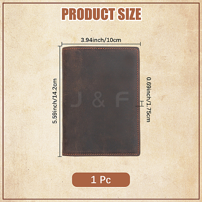 Rectangle Leather Travel Passport Wallet Cover AJEW-WH20096-54A-1