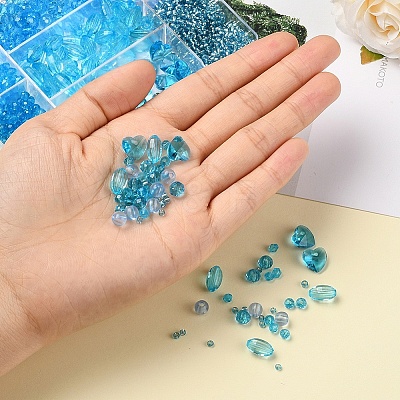 DIY Light Sky Blue Series Jewelry Making Kits DIY-YW0002-94F-1