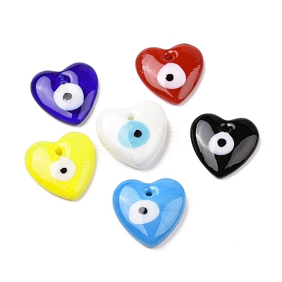 Handmade Evil Eye Lampwork Pendants LAMP-M014-05-1