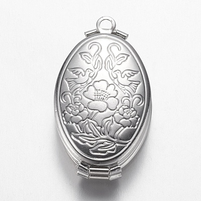 Brass Locket Pendants KK-N0116-108P-1