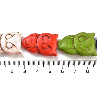 Owl Synthetic Turquoise Beads Strands TURQ-I010-28-1
