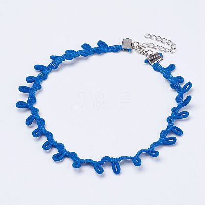 Cloth Gothic Choker Necklaces NJEW-E085-29J-1