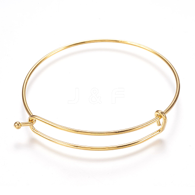 Ion Plating(IP) Adjustable 304 Stainless Steel Expandable Bangle Making STAS-I081-01G-1