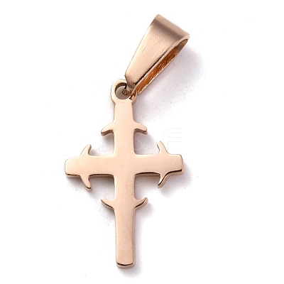 304 Stainless Steel Pendants STAS-P253-06RG-1