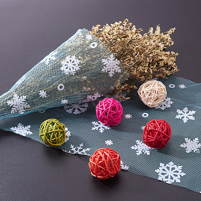 Snowflake Deco Mesh Ribbons OCOR-BC0006-05L-1