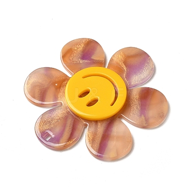 Two Tone Acrylic Big Pendants OACR-B008-D04-1