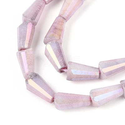 Anti-Tarnish Electroplate Glass Beads Strands GLAA-T025-27F-1