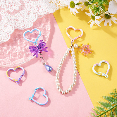 16Pcs 4 Colors Alloy Key Snap Hook Clasps for Keychains FIND-TA0010-32-1