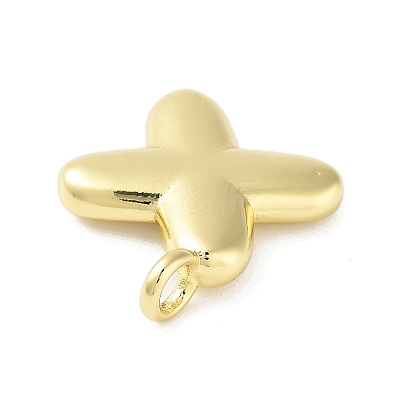 Rack Plating Brass Balloon Letter Pendants KK-C050-01G-X-1