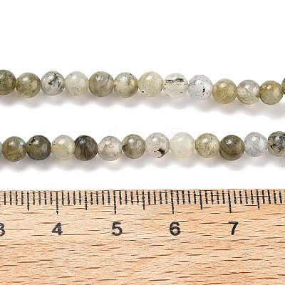 Natural Labradorite Bead Strands G-O155-05B-4mm-1