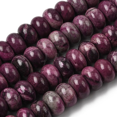 Natural Map Stone/Picasso Stone/Picasso Jasper Beads Strands G-A280-A12-02-1