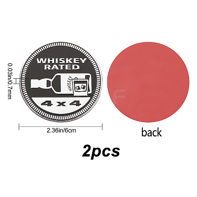 2Pcs 3D Aluminum Car Stickers DIY-GF0005-81A-1