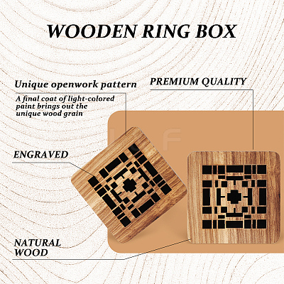Hollow Wood Medal Storage Magnetic Boxes CON-WH0088-93C-01-1