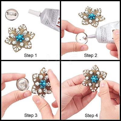DIY Iron Brooch Findings IFIN-PH0023-60P-1