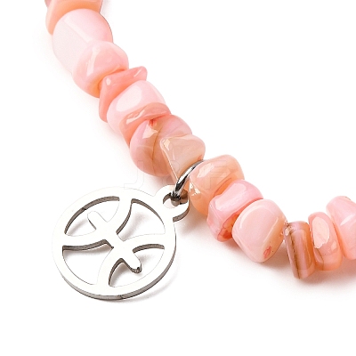 Constellation Non-Tarnish 304 Stainless Steel Charms Bracelets BJEW-JB12480-04-1