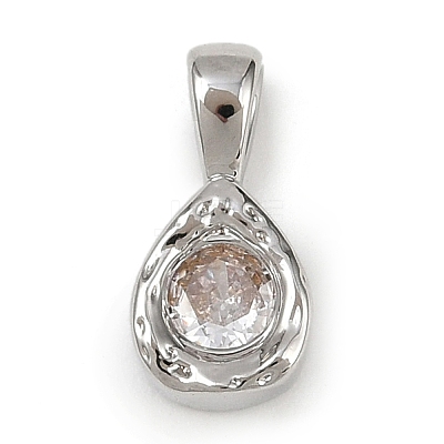 Brass Pave Clear Cubic Zirconia Pendants LS-KK-L238-24P-1