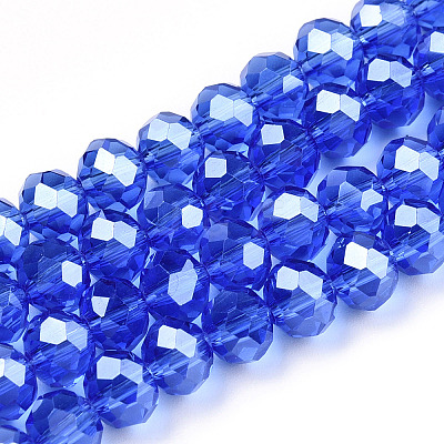 Electroplate Glass Beads Strands EGLA-A034-T6mm-A32-1