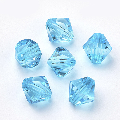 Transparent Acrylic Beads TACR-S146-6mm-15-1