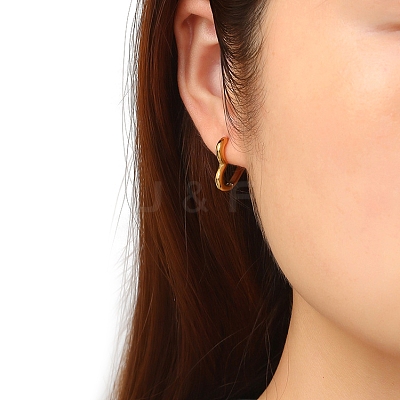 Heart Stainless Steel Hoop Earrings PW-WG7B21D-01-1