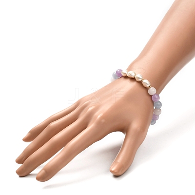 Stone Stretch Bracelet for Girl Women BJEW-JB06810-1