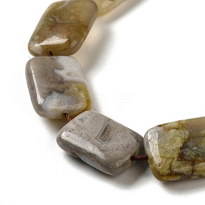 Natural Bamboo Leaf Agate Beads Strands G-NH0014-E01-01-1