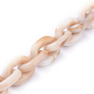 Transparent Acrylic Handmade Cable Chain AJEW-JB00545-02-1