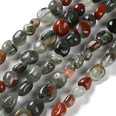 Natural African Bloodstone Beads Strands G-P497-01C-22-1