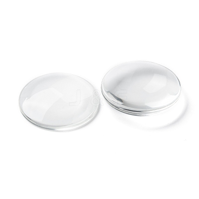 Transparent Glass Cabochons X-GGLA-R026-45mm-1